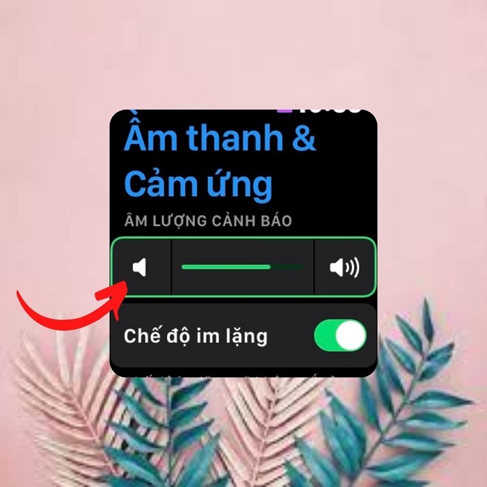 Nhấn vào thanh trượt âm lượng để tăng hoặc giảm âm lượng thông báo