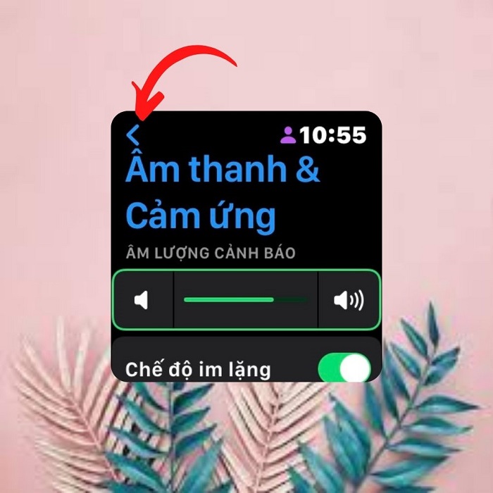 Nhấn vào nút Âm thanh & Cảm ứng một lần nữa để tránh vô tình điều chỉnh lại âm lượng