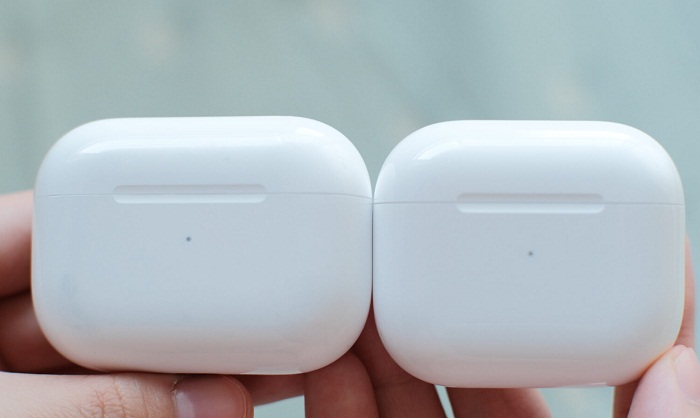 Vẻ ngoài khá giống với AirPods Pro cả về tai nghe lẫn case sạc bên ngoài