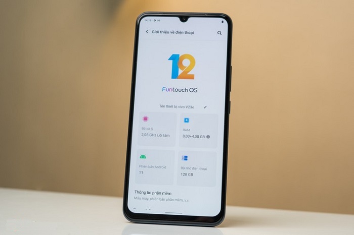 Vivo V23e chạy hệ điều hành Android 11 giao diện Funtouch OS