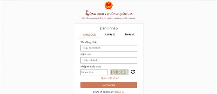 Đăng nhập tài khoản