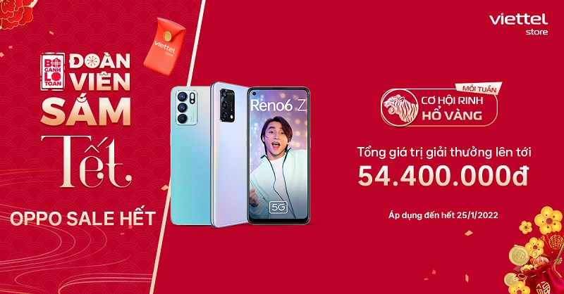 Rinh hổ vàng – Rước lộc sang – OPPO sale hết đón tết
