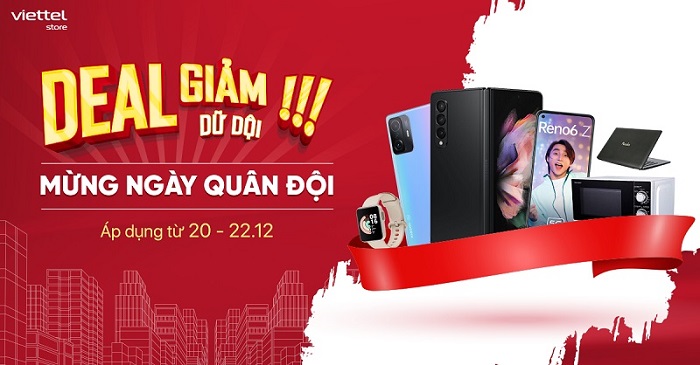 Deal giảm dữ dội mừng ngày Quân đội