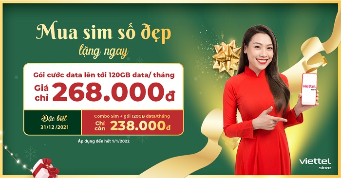 Đón năm mới, Deal phơi phới - Mua SIM số đẹp tặng ngay gói cước data lên tới 120GB/tháng giá chỉ 268.000đ