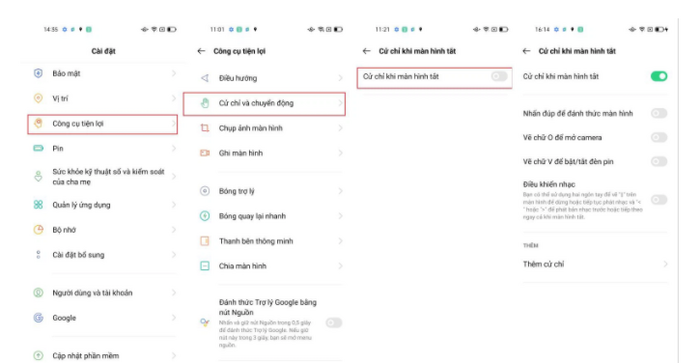 Cử chỉ khi màn hình tắt giúp bạn thao tác điện thoại thú vị hơn