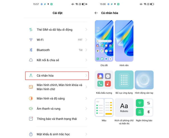Cá nhân hóa là một trong các thủ thuật hay trên OPPO A95
