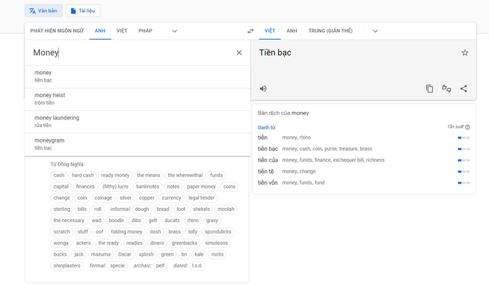 Không cần sử dụng đến Google Translate để dịch