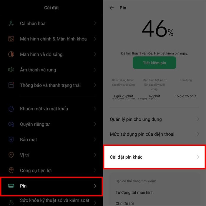 Dễ dàng tối ưu hóa pin để sử dụng lâu hơn