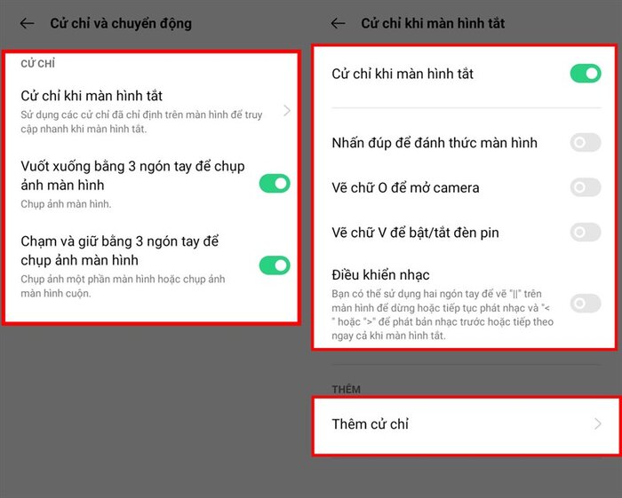 OPPO A16K sở hữu khá nhiều các cử chỉ thông minh