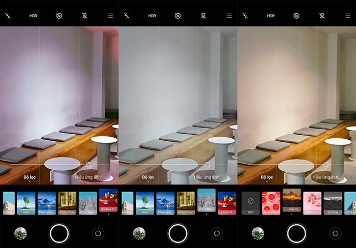 Máy có nhiều bộ lọc hấp dẫn