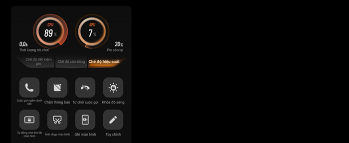Hiệu năng của máy khi chơi game