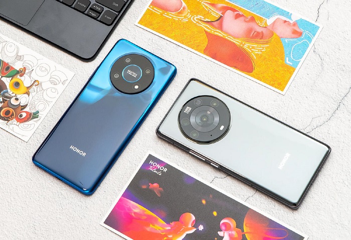 Honor X30 màu xanh và màu đen