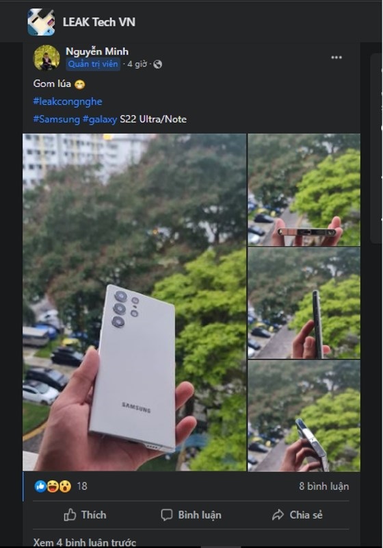 Bài đăng của chủ nhóm LEAK Tech VN trên Facebook