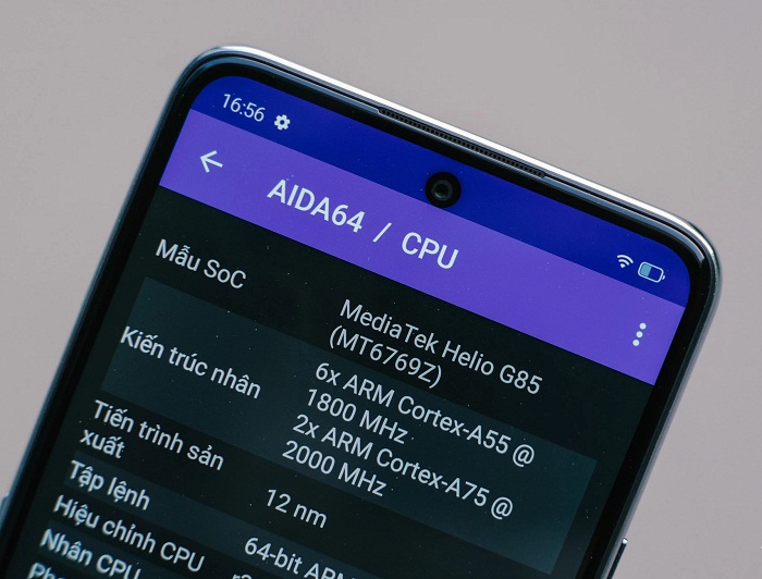 Bphone A40 được cung cấp sức mạnh bởi con chip MediaTek Helio G85