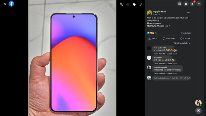 Hình ảnh rò rỉ mặt trước của Galaxy S22. Nguồn: LEAK Tech VN