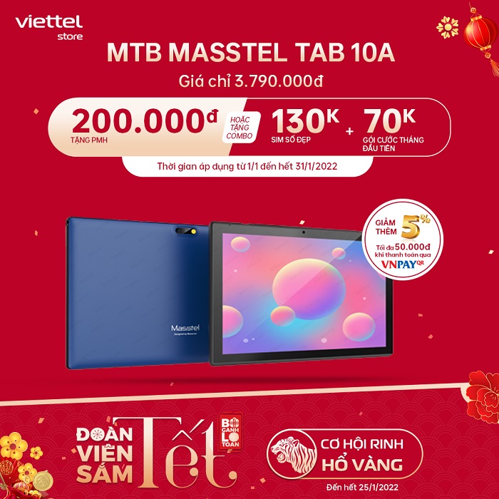 Nhận ngay nhiều ưu đãi hấp dẫn khi mua Masstel Tab 10A