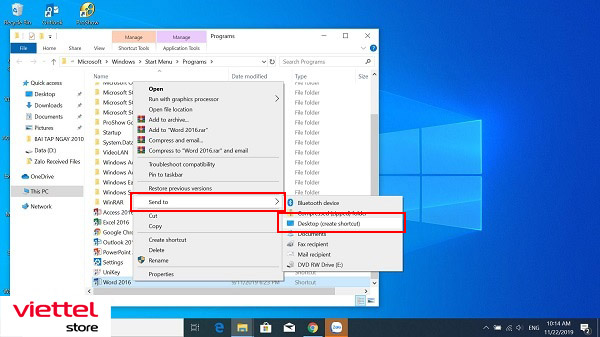 Cách đưa icon ứng dụng ra màn hình Desktop Win 10 (1)
