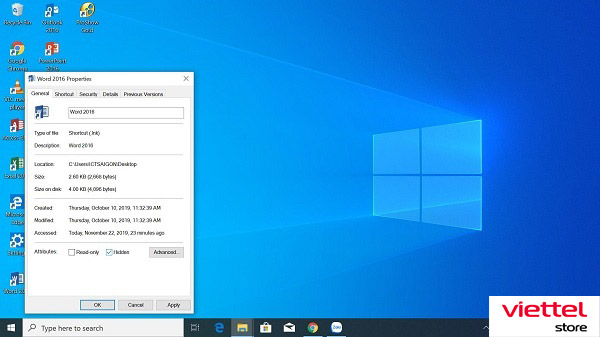 Ẩn một số icon tùy chọn trên Desktop Win 10 (1)