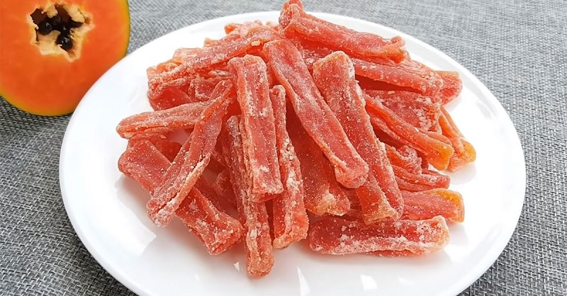 cách làm mứt đu đủ chín