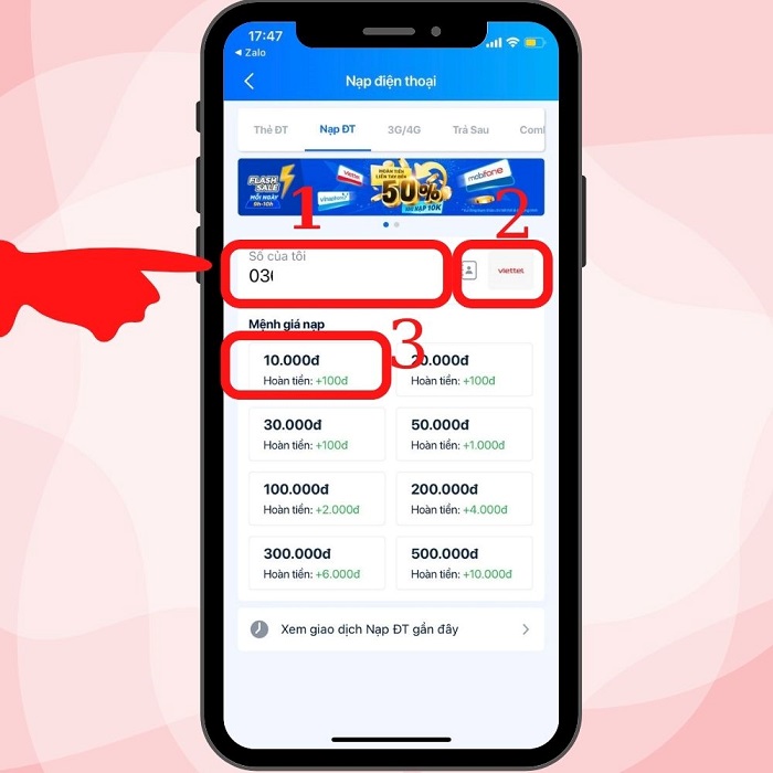 Cách nạp thẻ Viettel vào điện thoại