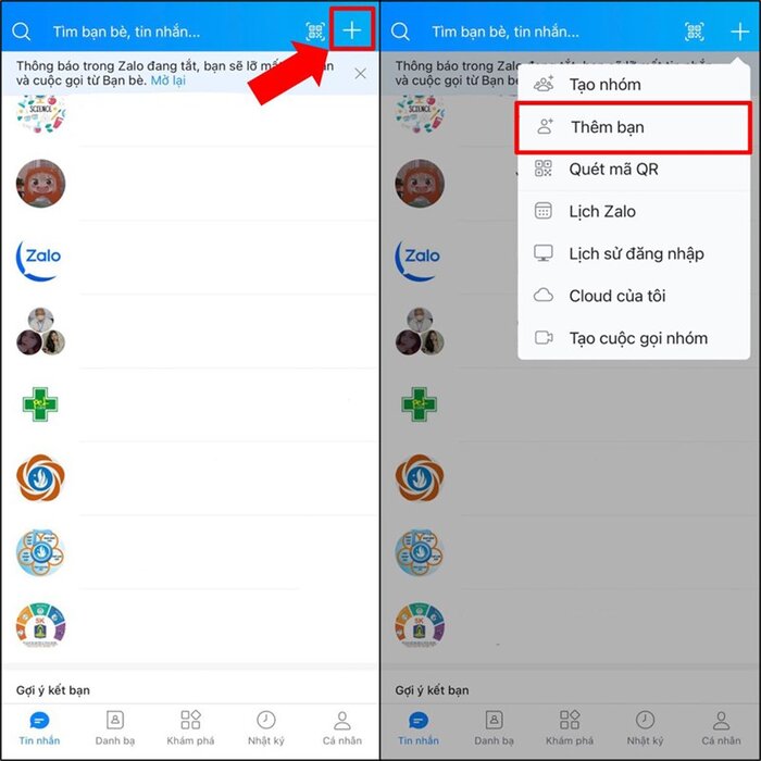 Thao tác đơn giản để thêm bạn 