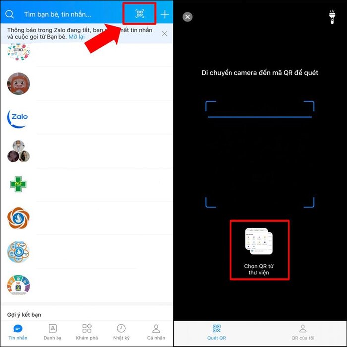 Dễ dàng kết bạn bằng cách quét mã QR