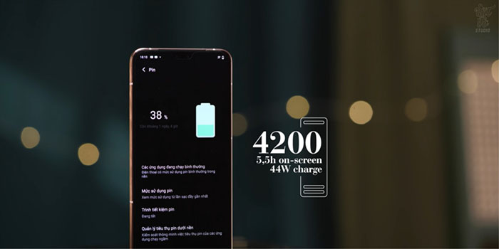 Vivo V23 5G được trang bị viên pin dung lượng 4200 mAh