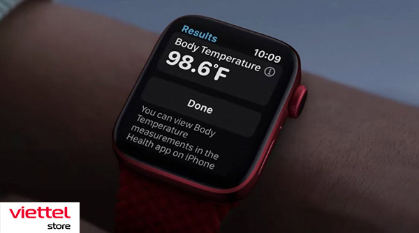 Đồng hồ Apple Watch được tích hợp đo nhiệt độ tại thời điểm thực
