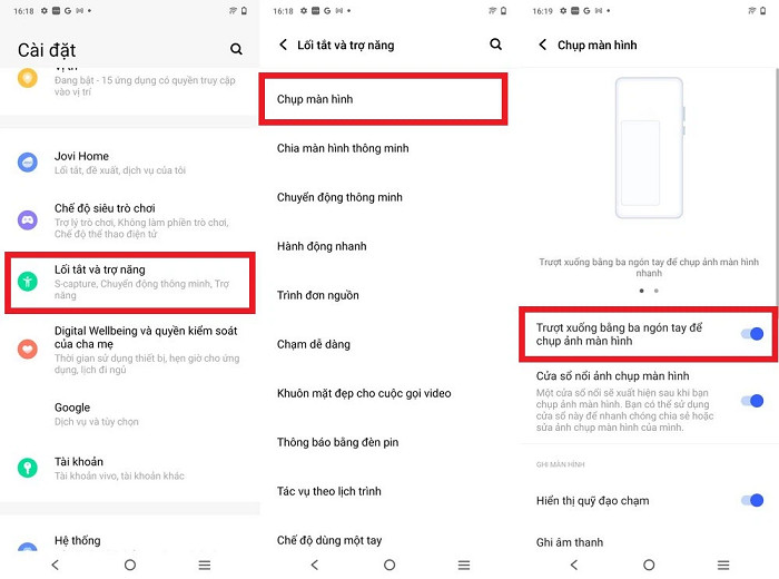 Chụp ảnh màn hình trên Vivo Y33s
