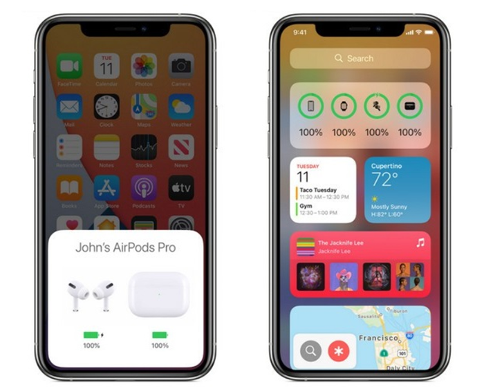 Cách kiểm tra khi đặt gần kết nối (bên trái) và qua tiện ích (bên phải)