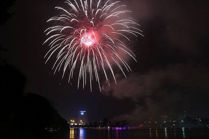 Giữ chắc điện thoại khi chụp ảnh pháo hoa