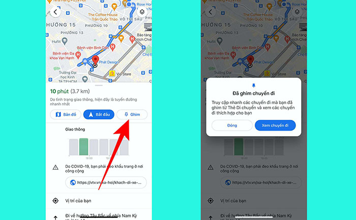 Ghim địa điểm yêu thích