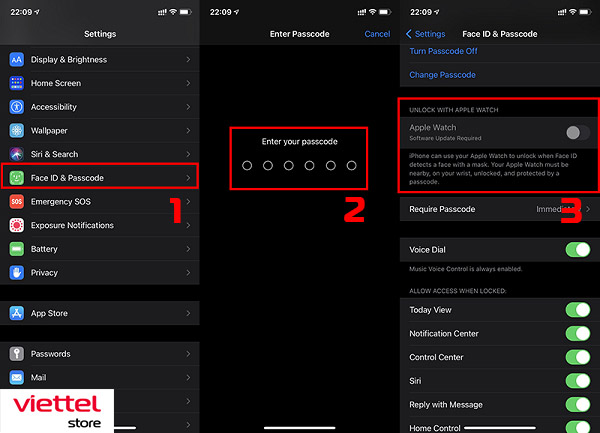 Cách mở khoá iPhone bằng Apple Watch