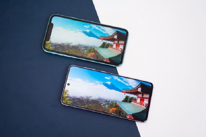 So sánh về chất lượng hiển thị hai chiếc điện thoại