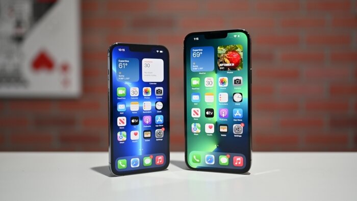 Màn hình các mẫu iPhone 13