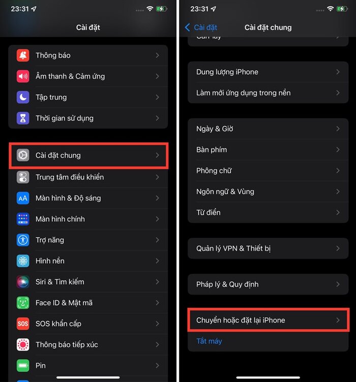 Làm theo hướng dẫn để tiếp tục bước tiếp theo
