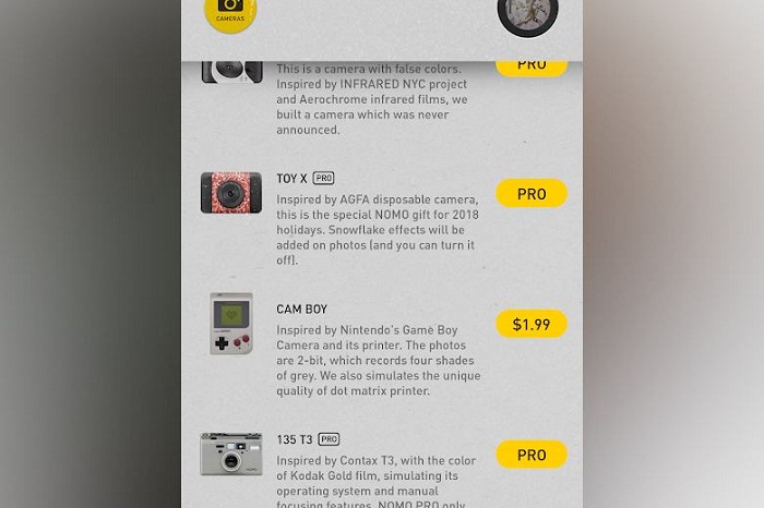 NOMO CAM có khả năng mô phỏng máy ảnh chụp lấy liền như thật