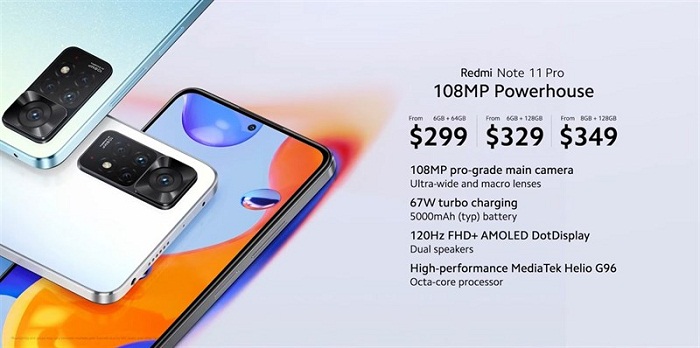 Giá bán Redmi Note 11 Pro bản quốc tế