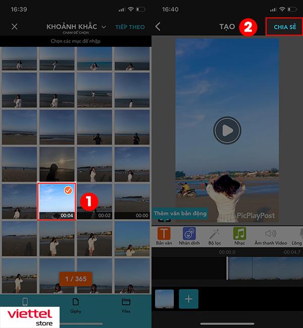 Cài video có âm thanh làm hình nền iPhone sử dụng PicPlayPost (3)