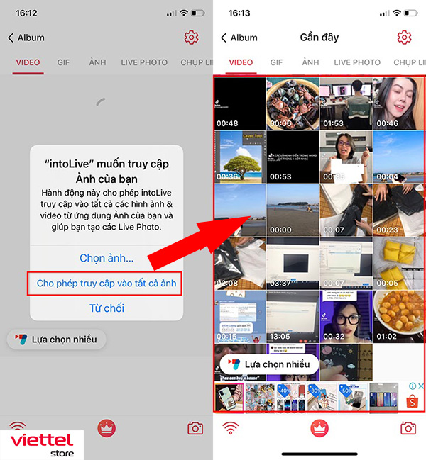 Làm video hình nền có âm thanh cho iPhone bằng Sử dụng intoLive