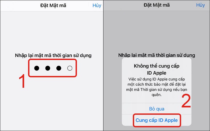 Chọn Cung cấp ID Apple