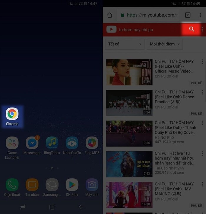 Xem video trên Youtube ở Google Chrome