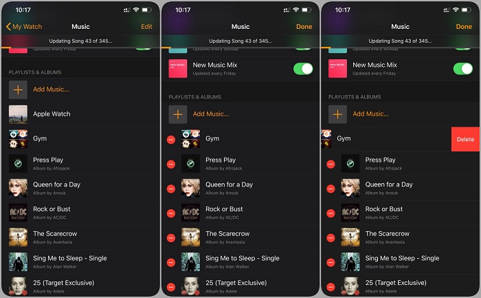 Tải nhạc về iPhone trước khi đẩy sang Apple Watch