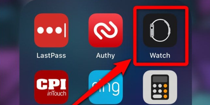 Vào ứng dụng "Watch" trên iPhone