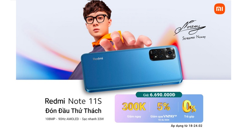 Giảm ngay 300.000 đồng cho khách hàng mua Xiaomi Redmi Note 11S