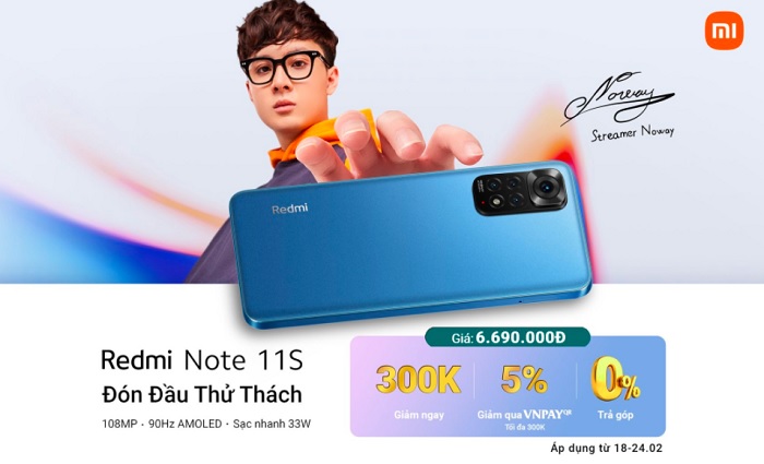 Giảm ngay 300.000 đồng cho khách hàng mua Xiaomi Redmi Note 11S