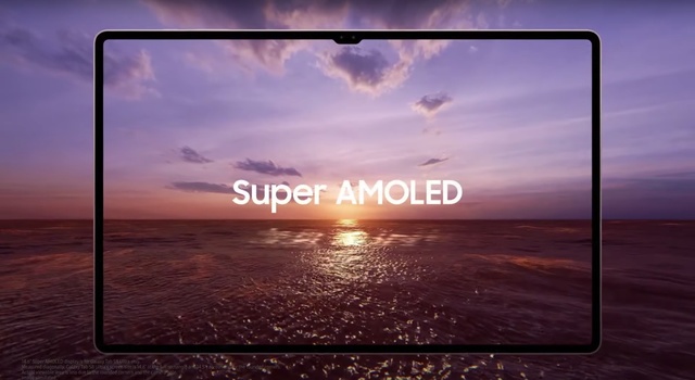Tấm nền Super AMOLED trên phiên bản cao cấp Galaxy Tab S8 Ultra