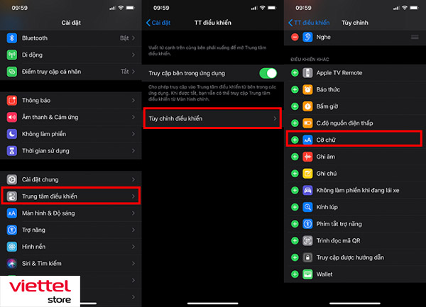Thay đổi cỡ chữ mặc định