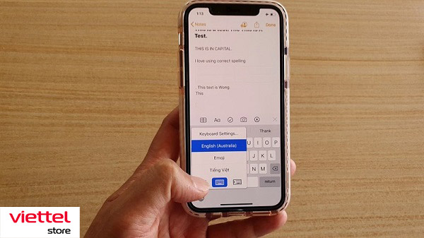 Bật Chế độ một tay trên bàn phím iPhone
