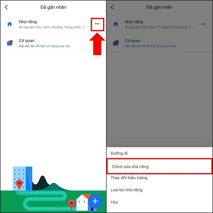Chọn mục Chỉnh sửa nhà riêng